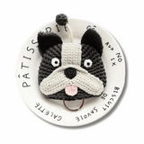 Porte-Clés En Crochet Bouledogue Design