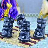 Bottes simili cuir chien noir