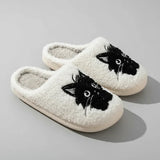 Chaussons Imprimé Chat Confortable Et Doux