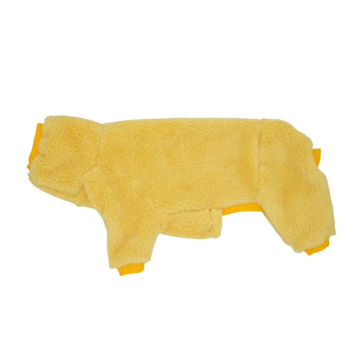 pull polaire pour teckel jaune moutarde Oscar et Plume doublure chaude et coupe ajustée pour petit chien