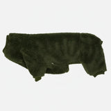 pull polaire pour teckel vert kaki doux et moelleux Oscar et Plume coupe ajustée pour petit chien