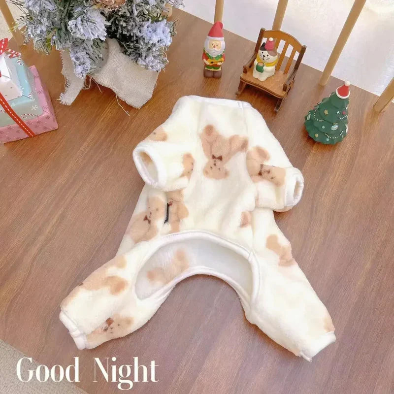 Combi Pyjama Chien Blanc