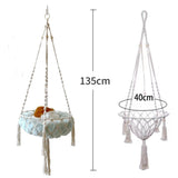 Hamac macramé pour chat à suspendre