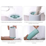 Lave-pattes pour chien - Nettoyage facile et efficace