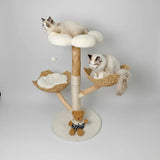 Arbre à chat griffoir en bois massif avec sisal