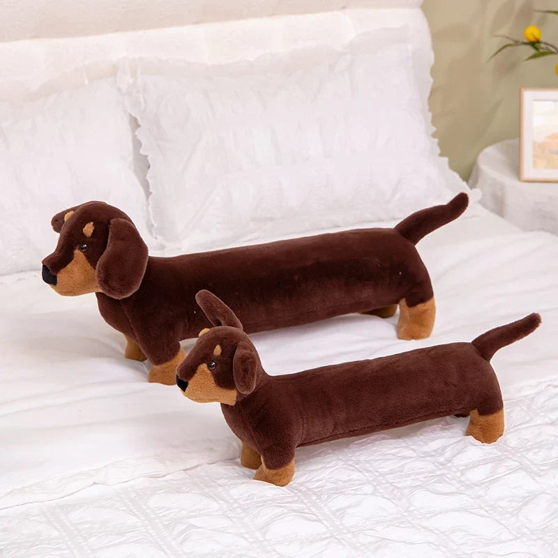 Grand Coussin Long Teckel En Peluche