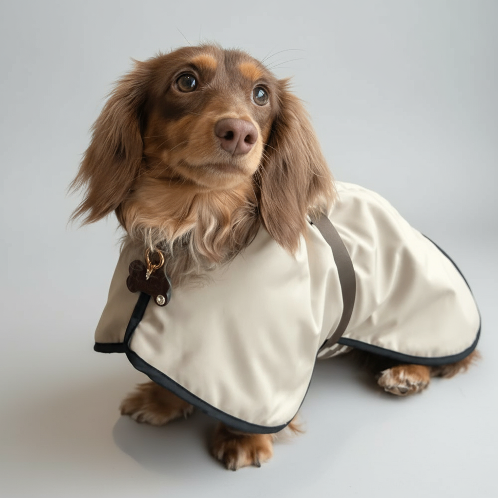 Manteau Cape Imperméable pour Teckel – protection élégante et chaude