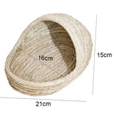 Panier chat rotin naturel avec dimensions 21x15 cm et ouverture de 16 cm pour petits chats