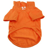 Polo léger pour chien en orange avec manches courtes et boutons pour une tenue estivale confortable