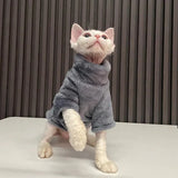 Pull Polaire Gris Chat