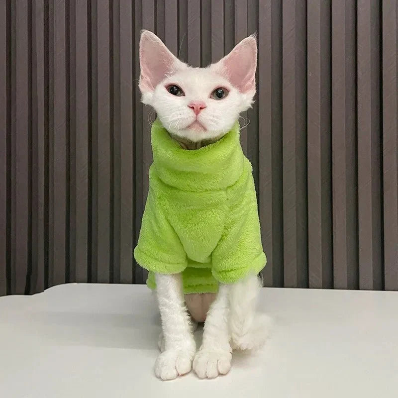 Pull Polaire Verte pour Chat