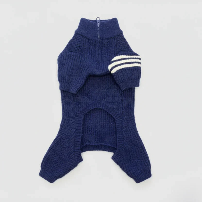 Pull Tricoté Avec Fermeture Eclair Pour Chien
