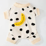 Pyjama Chien avec Banane Brodée