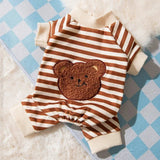 Pyjama pour Chat Marron Rayé