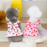 Robe Blanche / Rose pour Chien