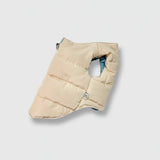 Veste chaude pour lévrier en beige avec doublure bleue pour un confort optimal